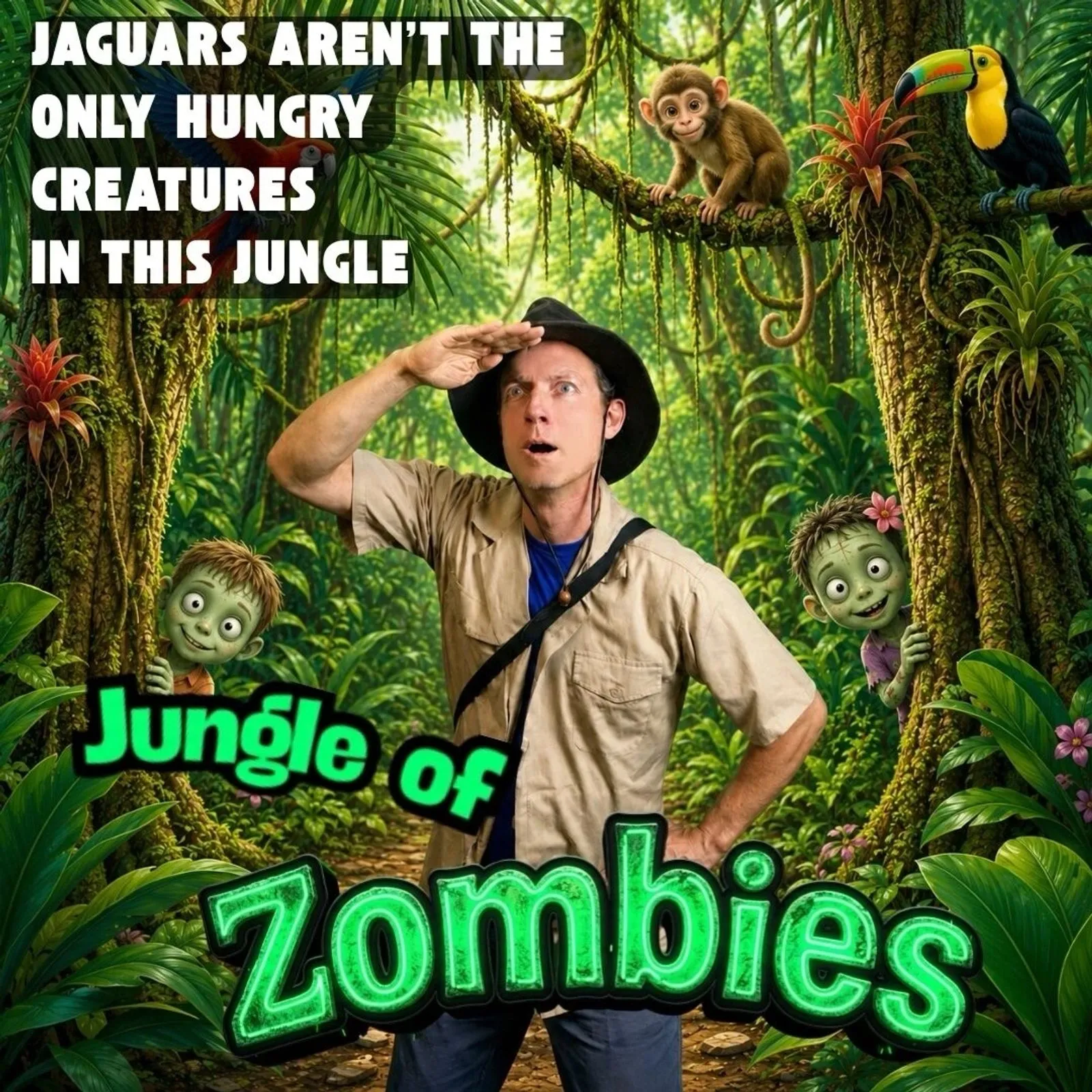 Pat Stone en el cartel de Jungle of Zombies