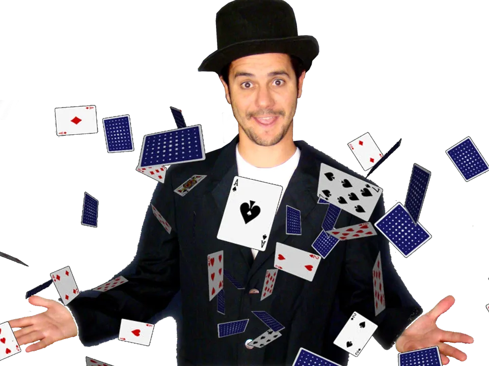 Show de magia en inglés para colegios con cartas en acción
